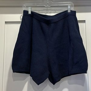 J.Crew Ribbed Cotton-Cashmere Shorts - Navy